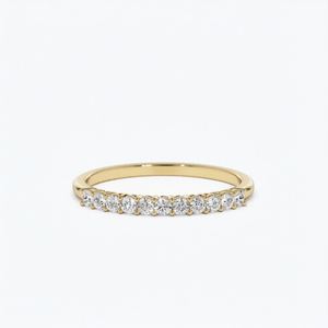 Elegante Anillo de Boda con Diamante Cultivado en Laboratorio con Engaste de Once Piedras, 0.30 Ct, Claridad E-F VVS, en Oro Sólido de 14K, Producto para Uso Diario - Product Image 1
