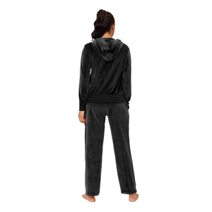 Chándal de mujer de mezcla de algodón con capucha y pantalones de Jogger conjunto de chándal de mujer de terciopelo de moda con cremallera completa - Product Image 6