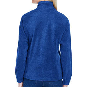 เสื้อแจ็คเก็ตขนแกะแบบซิปเต็มตัวสำหรับผู้หญิง สีน้ำเงินรอยัล กันน้ำ ใส่ได้สองด้าน หนา เหมาะสำหรับฤดูหนาว พร้อมลายปัก - Product Image 2