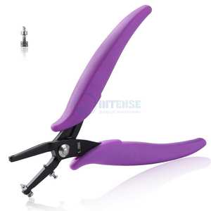 Ensemble de pinces perforatrices en acier au carbone 2 pièces 1.5mm 1.8mm poinçon rond tôle fabrication de bijoux 6in 0.5mm d'épaisseur - Product Image 6