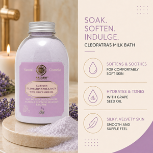 Poudre de Lait de Bain à la Lavande avec Huile de Pépins de Raisin Hydratante Style Cléopâtre Bain de Spa 250g - Product Image 3