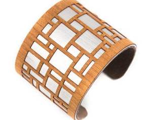 Nueva llegada exagerada de lujo chapado en oro pulseras de metal para mujeres pulseras de brazalete minimalista de diseño abierto - Product Image 6