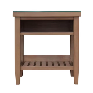 Combinación perfecta de tranquilidad y diseño moderno para la mesita de noche costera de madera de caoba - Product Image 1