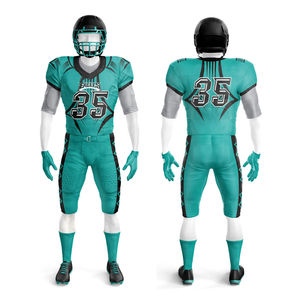 Uniforme de football américain pour hommes, best-seller, 100% polyester, séchage rapide, respirant, antibactérien, évacuation de l'humidité, logo personnalisé - Product Image 2