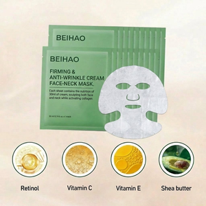 Mascarilla Facial y de Cuello 2 en 1 con <span class=keywords><strong>Crema</strong></span> Antibacteriana y Antioxidante 7A, Blanqueadora, <span class=keywords><strong>Reafirmante</strong></span> y Reductora de Arrugas - Product Image 1