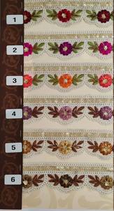 ที่กำหนดเองทำในขนาดใหญ่ดอกไม้ริบบิ้นเย็บปักถักร้อยและลูกไม้ในการออกแบบต่างๆและสีสำหรับชุดแต่งงานใน2นิ้วความกว้าง - Product Image 2