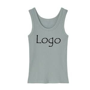 2025 Hot Selling High Quality Custom Logo Print Sleeveless Tank <b>Top</b> for Women Cotton Soft Breathable Crew Neck Women Tank <b>Top</b> - Product Image 2