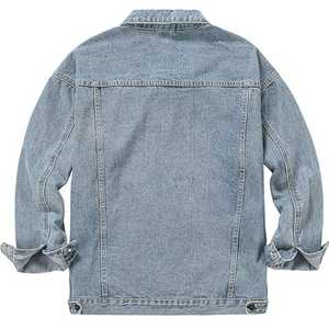 Veste en jean bleu classique personnalisable de style vintage pour homme, veste en jean décontractée à boutons pour homme - Product Image 6