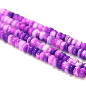 Hermosas Cuentas de Ópalo Lavanda Oscuro con Puntos Rosados, Forma Redonda Lisa, 7-10 mm, Cuentas de Piedra Preciosa de Ópalo Sombreado, Cuentas de Ópalo Natural de Calidad A - Product Image 3