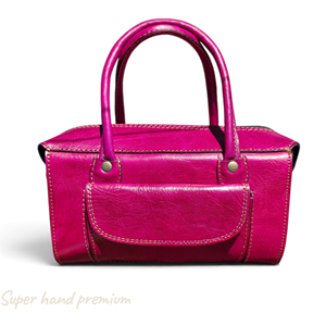 Sac fourre-tout pour femme en cuir véritable, fermeture à glissière, deux poignées, bandoulière, design simple, style marocain, pour un usage quotidien - Product Image 1