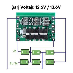 Batterie au lithium Aek-Tech 3 cellules 11,1 V 12,6 V 18650 pour carte de protection BMS - Product Image 5