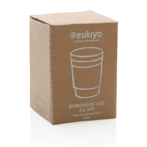 Tazza per bicchieri Ukiyo in vetro borosilicato con coperchio e custodia in Silicone - Product Image 6
