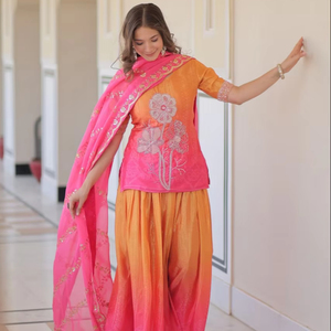 Traje de Salwar Kameez Anarkali Pakistaní, Vestido de Fiesta para Mujer, Ropa India para Bodas, Moderno, para Todas las Temporadas, con Bordado de Cuentas - Product Image 1