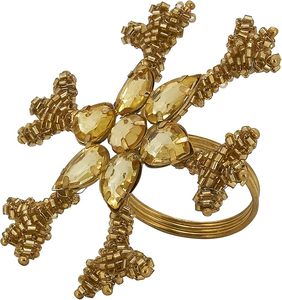 Rond de serviette en perles de verre Rond de serviette en strass pour la décoration de fête Table à manger Tous les jours Un grand décor de table - Product Image 1