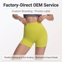 Shorts de yoga taille haute en polyamide pour femme, effet galbant et amincissant, contrôle du ventre