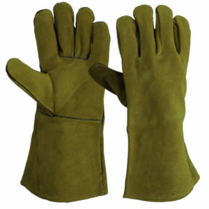 Guantes DE SEGURIDAD DE CUERO dividido de piel de vaca de calidad superior Abrasión de alto rendimiento Resistente al calor para la construcción Guante contra incendios - Product Image 6