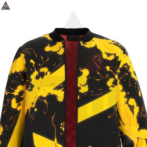 Zip-up Quilted Winter Warm Sublimation Bomber <b>Jacket</b> Custom Made Front Logo High Quality Men's - Product Image 6