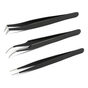 Juego de 6 instrumentos de belleza de acero inoxidable de alta calidad, pinzas para pestañas recubiertas de azul - Product Image 2