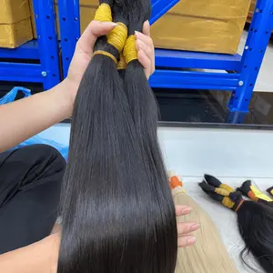 Cabello crudo sin procesar 100% al por mayor, cabello de un solo donante, calidad superior, sin químicos, sin enredos