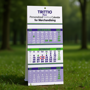 Trittico Fluo Calendario Promozionale Personalizzato per Merchandising - Product Image 3