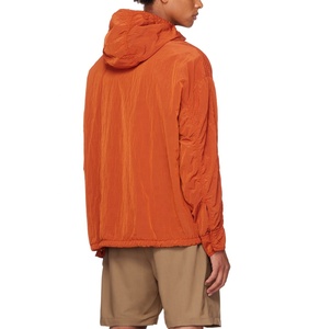 Veste coupe-vent grande taille tendance 2025 pour hommes, respirante, à capuche, streetwear, hip-hop, décontractée, en nylon froissé - Product Image 2