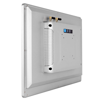 Moniteur industriel ultra-fin à fixation murale, VGA, USB, tactile capacitif/résistif, équipement de surveillance industriel durable