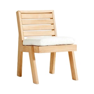 เก้าอี้รับประทานอาหารในสวนที่เรียบง่ายของ Jeannie ทำจากไม้สักที่มีคุณภาพและเบาะกันน้ำที่มีผิวธรรมชาติสำหรับการใช้งานกลางแจ้ง - Product Image 6