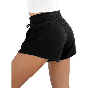 Shorts de sport taille haute pour femmes en gros 2025, respirants, séchage rapide, anti-plis, fitness, gym, course à pied, toile polyester pour femmes - Product Image 3