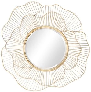 METAL WAVE Elegant Metallic Iron Wireframe <b>Wall</b> <b>Mirror</b> 7.0mm Thick Handmade & Durable Modern <b>Wall</b> Art - Product Image 4