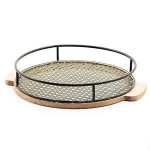 New Arrival Looking <b>Serving</b> Delicious Food and for Kitchen Restaurant <b>Black</b> Powder Coated Metal <b>Serving</b> <b>Tray</b> For Wedding - Product Image 4