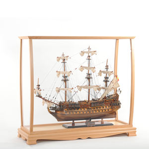 Vitrine en bois massif pour décoration de maison de modèle de bateau de taille moyenne pour le salon (91.4Lx33Wx80H cm) - Product Image 6
