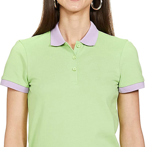 Qualité supérieure été dames à manches courtes Polo T-Shirts décontracté femmes Golf Polo coton Jersey mode Slim Fit Tennis haut chemise - Product Image 5
