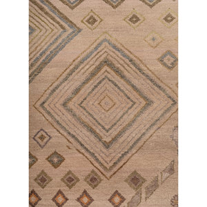 Alfombras Anudadas a Mano de Lana y Seda de Bambú con Patrón Geométrico Manchaha, Rosa y Morado para Uso Doméstico-Les-1597 - Product Image 3
