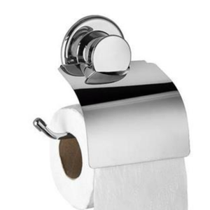 Porte-papier toilette en métal adhésif avec ventouse - Product Image 1