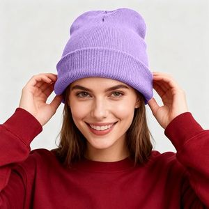 หมวกบีนนี่ไหมพรมถักมือแบบใหม่ปี 2025 ผลิตจากผ้าขนสัตว์/ฝ้าย ระบายอากาศได้ดี กันน้ำ ลายแจ็คการ์ด สำหรับผู้ใหญ่ทุกเพศ รับผลิตแบบ OEM ขายส่งและรับสั่งทำตามแบบ - Product Image 4