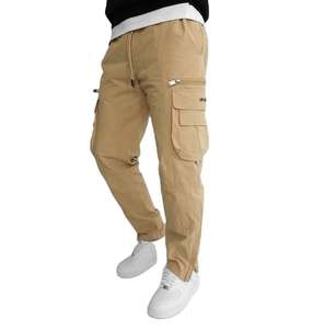 Pantalon cargo slim fit pour homme personnalisé avec tissu en sergé extensible tissé en coton lourd - Product Image 3