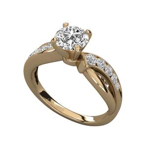 แหวนทองคำแท้ 14K ประดับเพชรทรงกลมเจียระไนแบบบริลเลียนท์ ได้รับการรับรองจาก IGI สำหรับผู้หญิง สไตล์ยุโรป-อเมริกัน เหมาะสำหรับเป็นของขวัญงานหมั้น งานแต่งงาน หรืองานเลี้ยง - Product Image 1