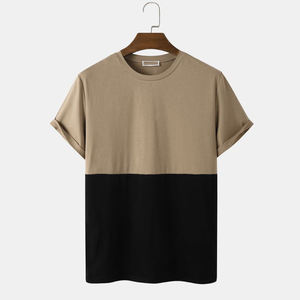 Fabricants de vêtements en gros OEM, t-shirts en coton 100% avec impression 3D en relief, t-shirt uni bicolore, t-shirt moussant, t-shirt personnalisé - Product Image 1