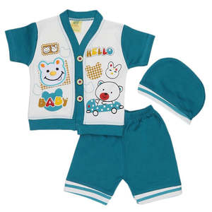 ชุดสูทเด็กชายแรกเกิดแขนสั้น - สีเขียวทะเล - Product Image 1