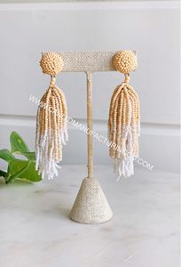 RYLEE, pendientes ligeros de borla con cuentas de marfil, joyería clásica de moda con accesorios de forma de amantes - Product Image 2