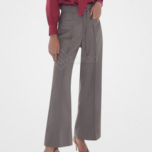 กางเกงแฟชั่นลำลองทรงขาบานสำหรับผู้หญิง เอวสม็อค ใส่สบาย ผ้าฝ้าย 100% เหมาะสำหรับฤดูหนาว - Product Image 3