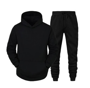 Personalizado de invierno de talla grande para correr gimnasio chándal LOGO con capucha Tops Sudadera con capucha Joggers pantalones Unisex 100% algodón chándal tu - Product Image 1