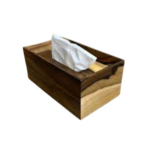 Boîte à mouchoirs en bois sculpté avec motif de poisson en noyer massif moderne Porte-serviettes artisanal Distributeur de mouchoirs en bois minimaliste - Product Image 6