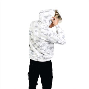 เสื้อสเวตเตอร์แบบสวมหัวของผู้ชายเสื้อมีฮู้ดผ้าคอตตอนเปิดไหล่และ100% โลโก้ตามสั่งสำหรับผู้ชาย - Product Image 3