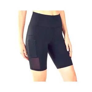ladies custom packaging yoga shorts solid color sports gym wear workout shorts women biker shorts