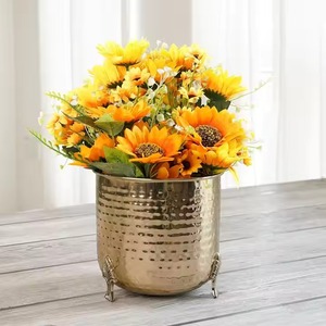 Vase à fleurs en laiton, vase décoratif en métal pour la maison, salon, centre de table, décoration intérieure - Product Image 1