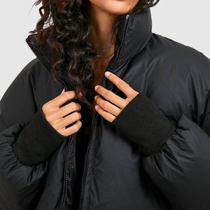 Chaqueta acolchada transpirable de talla grande para mujer, Chaqueta corta cálida de invierno para damas y niñas - Product Image 3