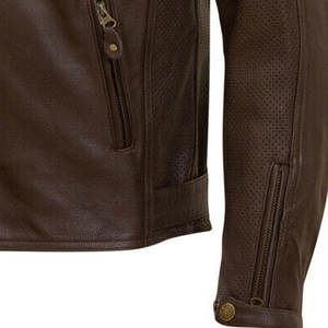 Chaqueta de cuero para motocicleta para hombre con forro interior extraíble, chaqueta de cuero resistente para motocicleta para hombre - Product Image 5