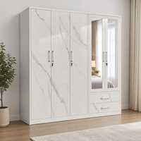 Nouvelle garde-robe et armoire de maquillage modernes de luxe avec miroir éclairé armoire de rangement ensemble de vanité pour meubles de chambre à coucher