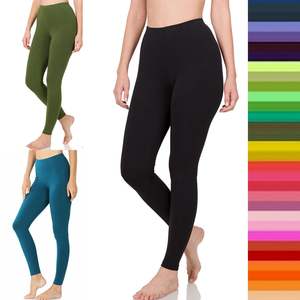 2023 Leggings de Yoga taille haute sur mesure pour femmes coton doux pleine longueur Fitness porter Long tissu tricoté - Product Image 2